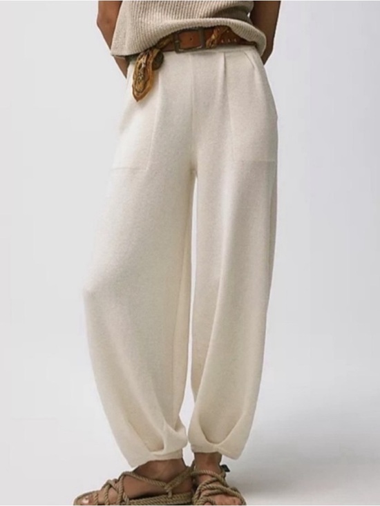 Free People Pants - Free People Beach Freya Knit Balloon
Tapered Wide Leg Boho Chic Pants Tan Small